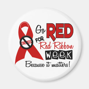 Aimant Disparaissent le rouge pour la semaine rouge de