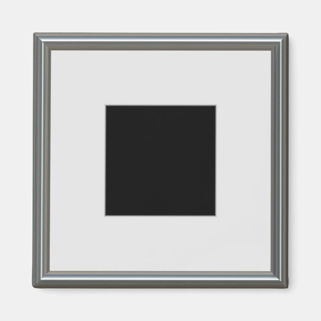 Aimant disposition du cadre d'image argent (Devant)