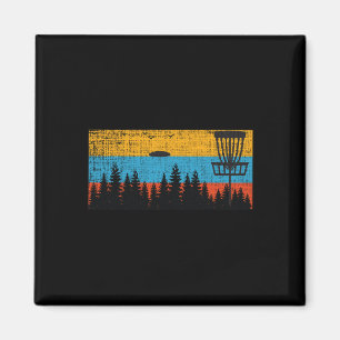 Aimant Disque de golf rétro Frolf Frisbee Vintage années
