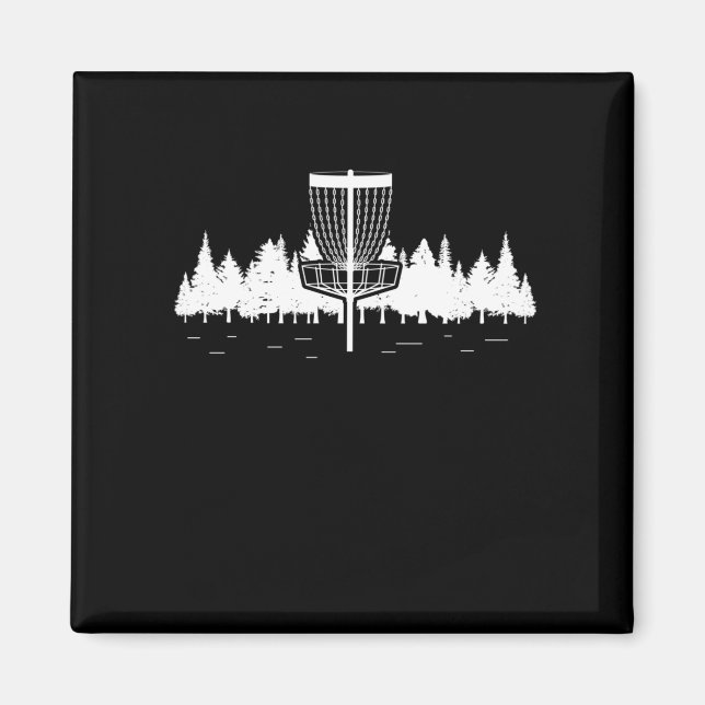 Aimant Disque Golf Player Forest Sport Frisbee Disque Gol (Devant)