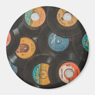 Aimant Disques Classiques Vinyle Noir