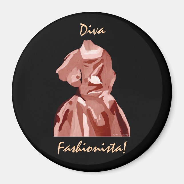 Aimant Diva Fashionista En Neutral (Devant)