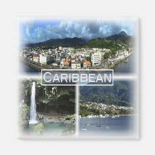 Aimant DM0011 Amérique, Dominique, Caraïbes, Frigo