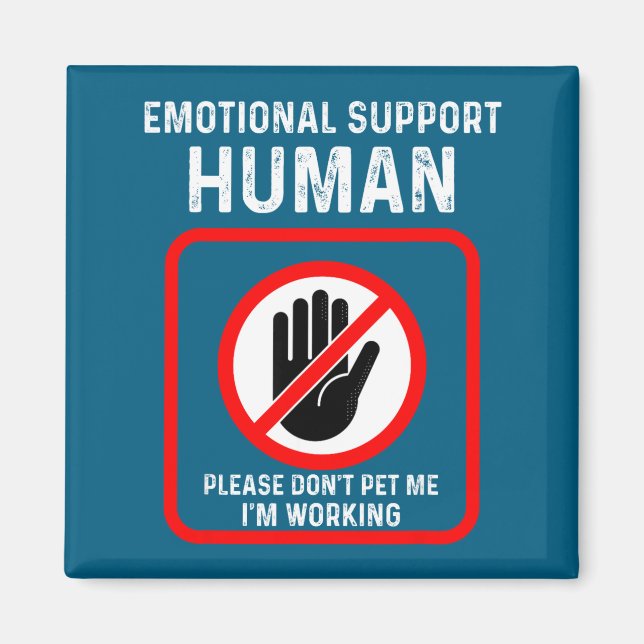 Aimant Do Shirt Emotional Support Human Halloween Costume (Devant)