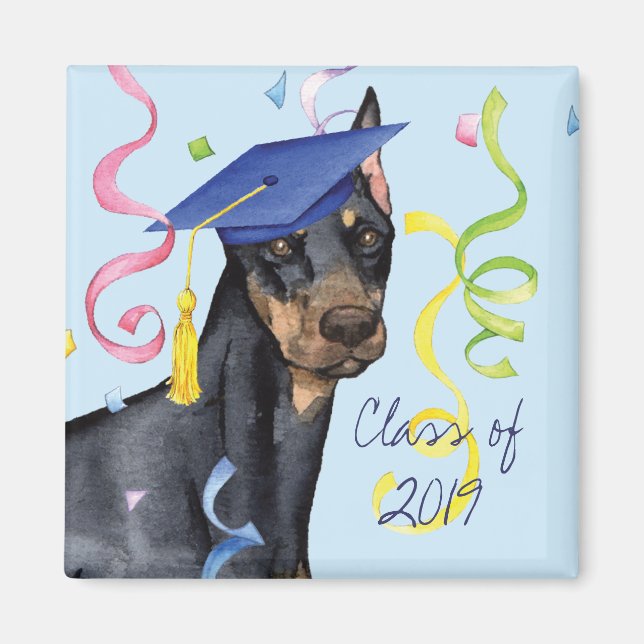 Aimant Doberman Pinscher Graduate (Devant)