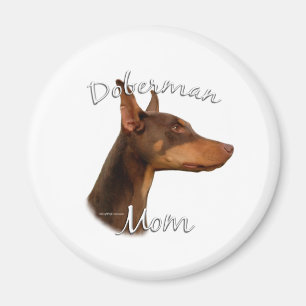 Aimant Doberman Pinscher (rouge) Maman 2