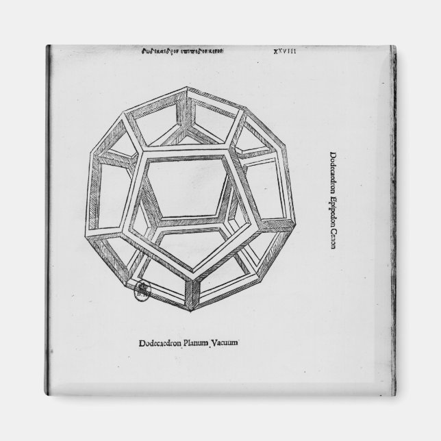 Aimant Dodécahedron, de 'De Divina Proportione' (Devant)