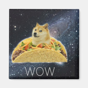 Aimant doge space taco meme