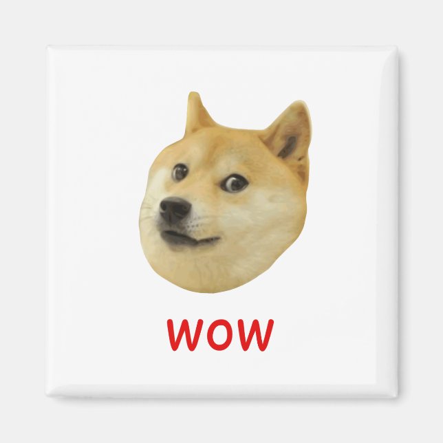 Aimant Doge Très Waouh Beaucoup Chien Telle Shiba Shibe I (Devant)