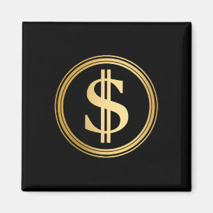 Aimant Dollar Signe Doré D.o.g.e. 4 Juillet