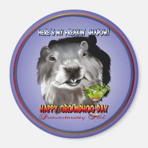 Aimant d'ombre de Punxsutawney Phil