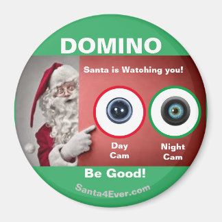 Aimant DOMINO Père Noël vous regarde ! Jour et nuit