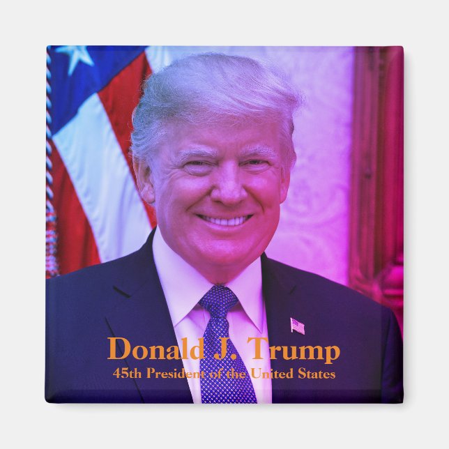 Aimant Donald J. Trump - 45e président des États-Unis (Devant)