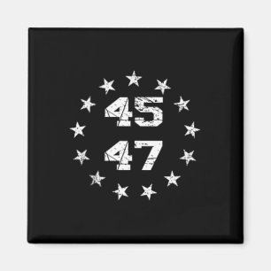 Aimant Donald Trump 2024 45 47 Drapeau américain 4 juille