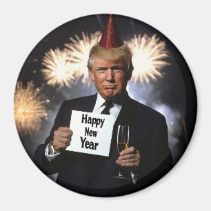Aimant Donald Trump célèbre le style du Nouvel An