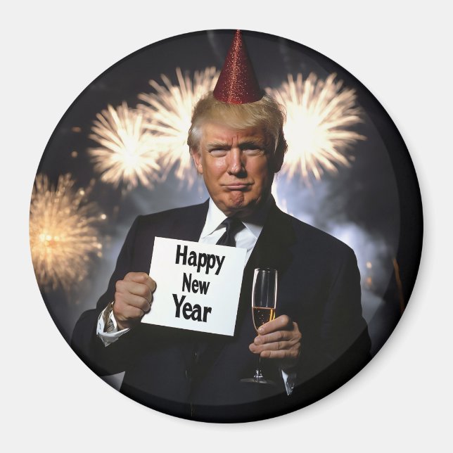 Aimant Donald Trump célèbre le style du Nouvel An (Devant)