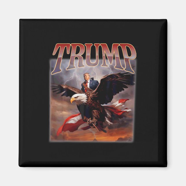 Aimant Donald Trump Eagle Président américain 2024 Prenez (Devant)