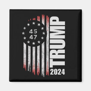 Aimant Donald Trump Élection 2024 Vote 45 47 Américain