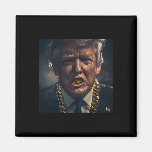 Aimant Donald Trump Gold Grillz
