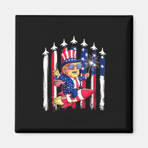Aimant Donald Trump Joyeux 4 juillet pour les patriotes A