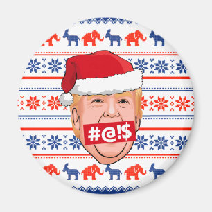 Aimant DONALD TRUMP Noël en colère