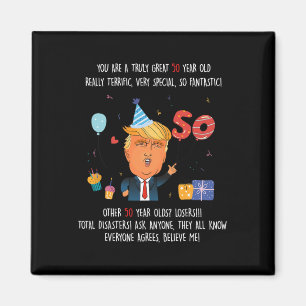 Aimant Donald Trump Président Drôle 50e Anniversaire Trum