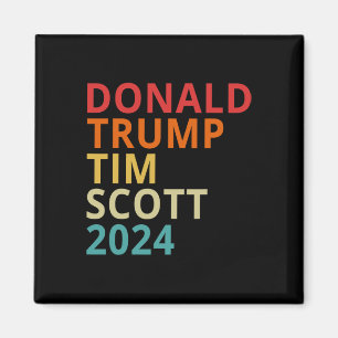 Aimant Donald Trump Tim Scott 2024 Président Républicain 