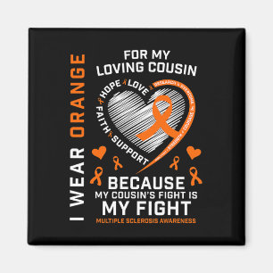 Aimant Dons Orange Fighter Cousin Multiple Sclerosis Awa