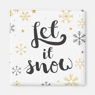 Aimant Doodles de flocon de neige Art Noël Graphiques de