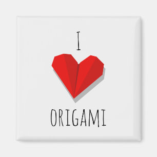 Aimant d'origami de coeur d'amour