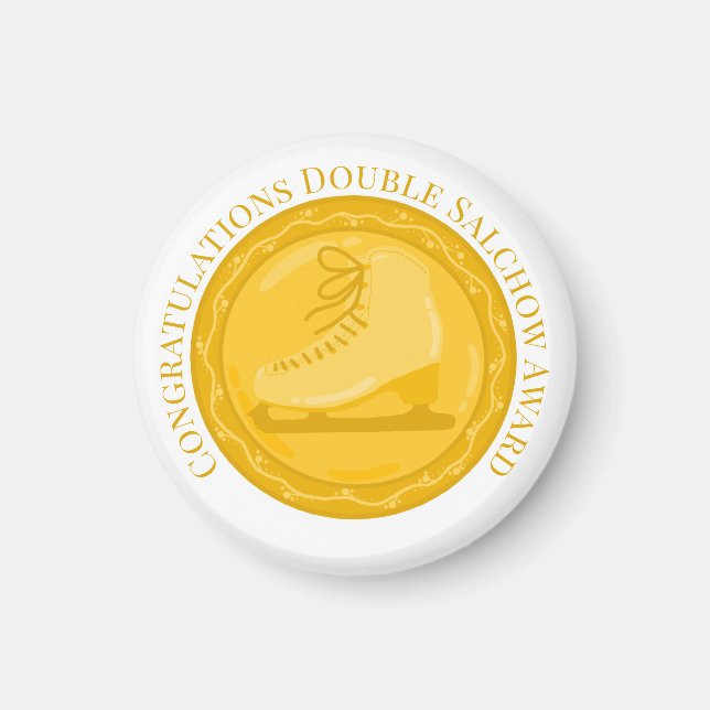 Aimant DOUBLE SALCHOW AWARD Patinage sur glace Réussite s (Devant)