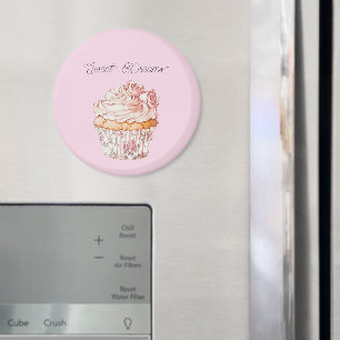 Aimant Douce Rêve Roses Roses Florales Cupcake