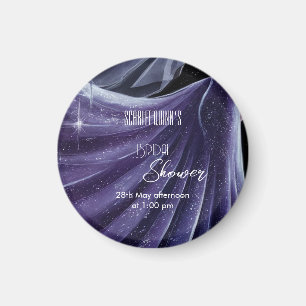 Aimant Douche nuptiale mariage violette moderne #2