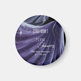 Aimant Douche nuptiale mariage violette moderne #2