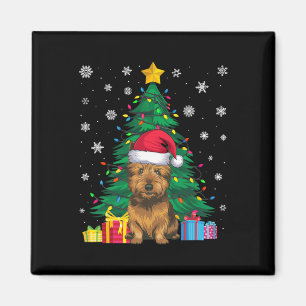 Aimant Doux moche Jeu d'arbres Lumières Cairn Terrier Chi