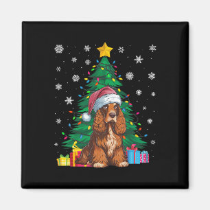 Aimant Doux moche Xmas Lumières Arbre Er Chien Espagnol P