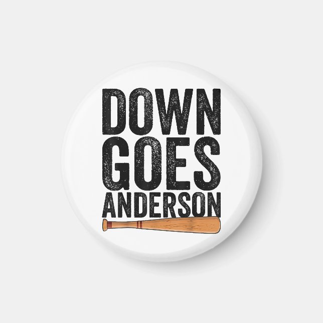 Aimant DOWN GOLF ANDERSON FUNNY BASEBALL cadeau ANDERSON (Devant)