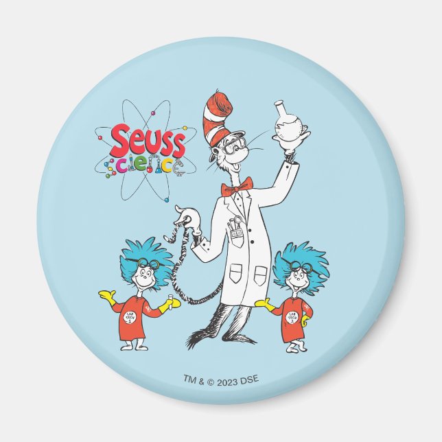 Aimant Dr Seuss | Chat dans la science de la sécurité Cas (Devant)