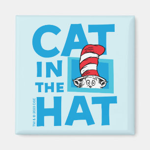 Aimant Dr Seuss   Chat dans le logo du Casquette