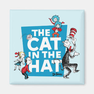 Aimant Dr Seuss   Chat dans le logo du Casquette - Caract