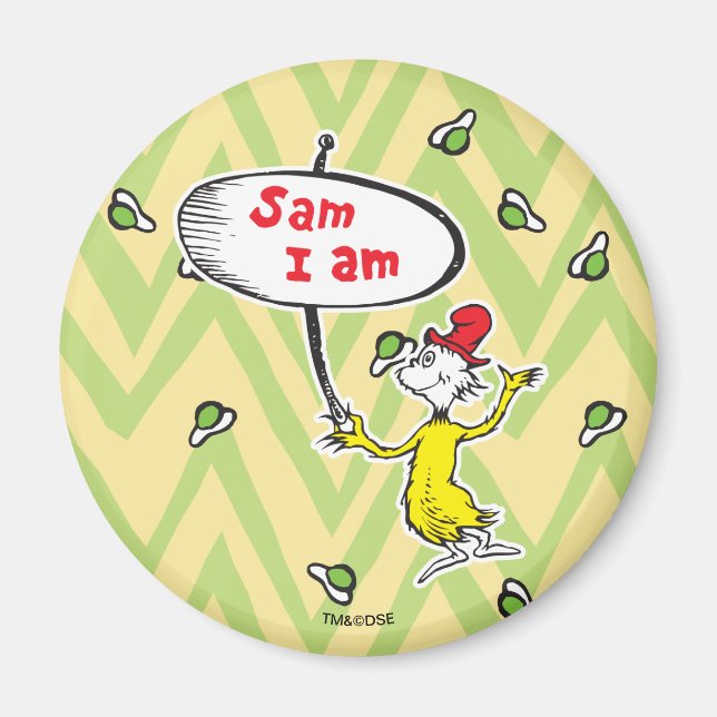 Aimant Dr Seuss | Symbole de retenue Sam-I-Am (Devant)