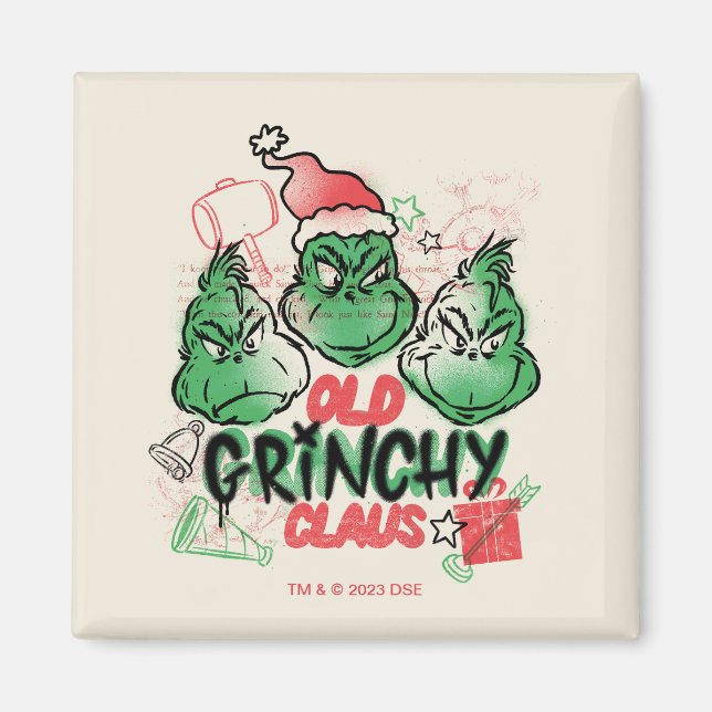 Aimant Dr Seuss | Vieux Claus Grinch (Devant)