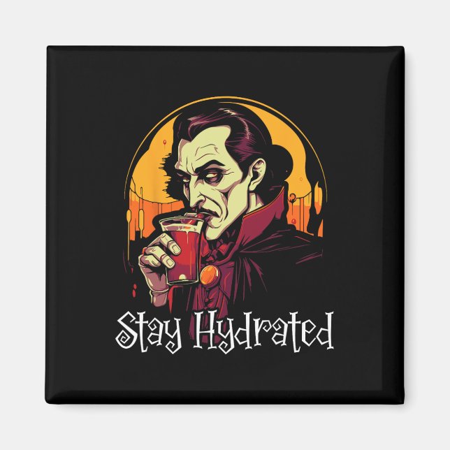 Aimant Dracula Halloween Trick Ou Treat Éffrayant Vamp (Devant)