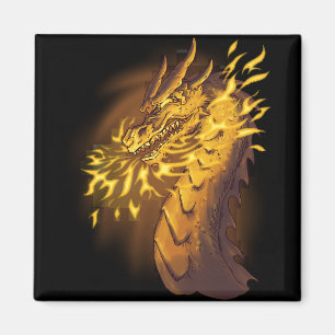 Aimant Dragon à feu d'or