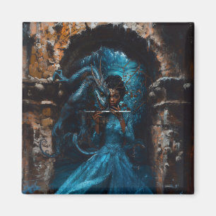 Aimant Dragon bleu