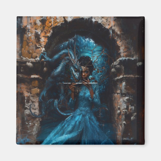 Aimant Dragon bleu (Devant)