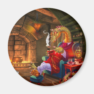 Aimant Dragon Chaud Par Le Feu