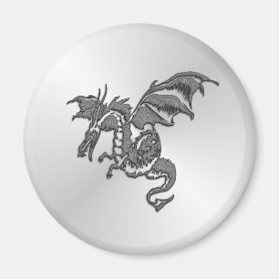 Aimant Dragon d'argent