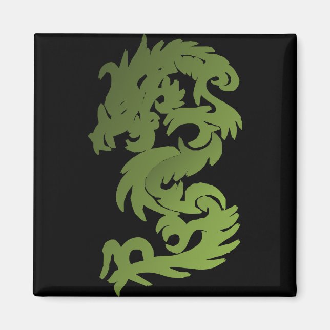Aimant Dragon de Chi Vert (Devant)