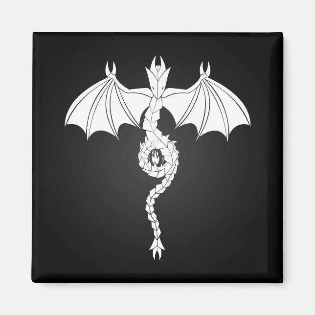 Aimant Dragon de serpent blanc (Devant)